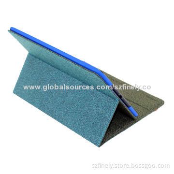 PU leather case for iPad air, double-side can use, different angle stand with various colors